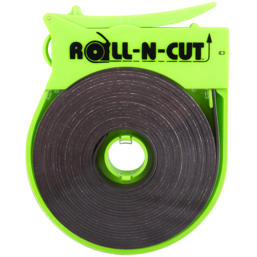 Image of Baumgartens® Magnetic Tape Roll,w/Dispenser,1/2"x15',BK Tape/GN Dispenser