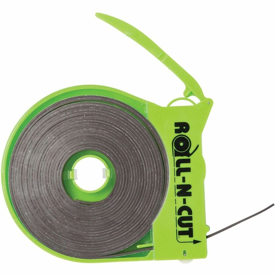 Image of Baumgartens® Magnetic Tape Roll,w/Dispenser,1/2"x15',BK Tape/GN Dispenser