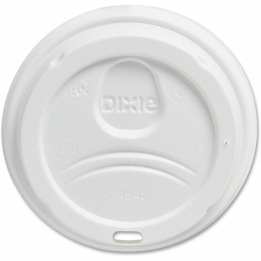 Image of Dixie PerfecTouch 9542500DX Large Hot Cup Lids by GP Pro, Dome, Plastic, White, 1 Pack