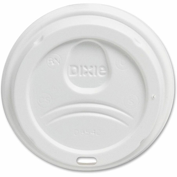 Image of Dixie PerfecTouch 9542500DX Large Hot Cup Lids by GP Pro, Dome, Plastic, White, 1 Pack