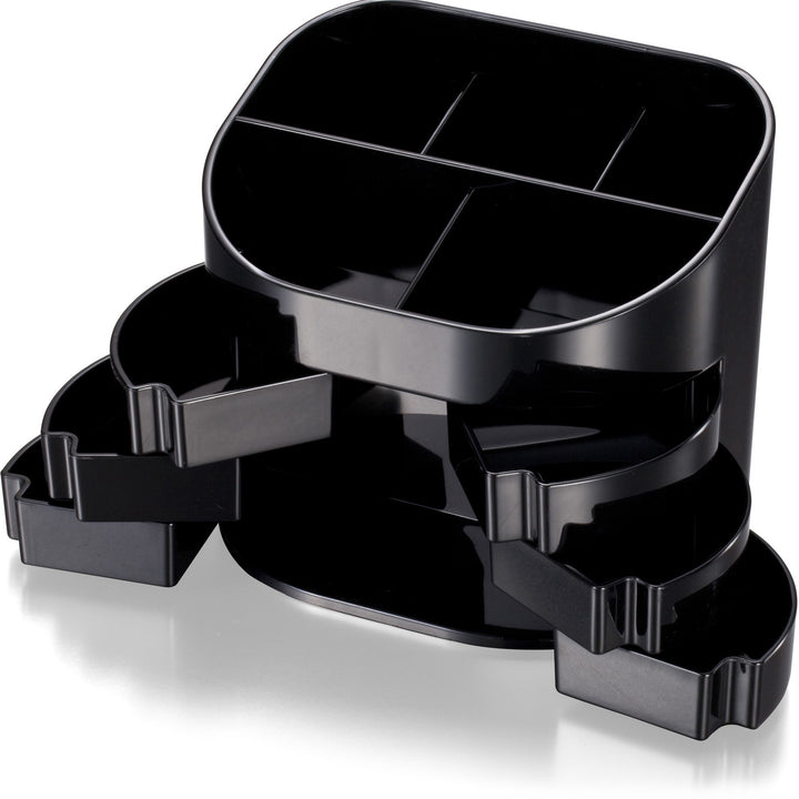 Image of Officemate Double Supply Organizer, 11-Compartments, 6 Drawers, Plastic, 6.5 x 4.75 x 5.75, Black