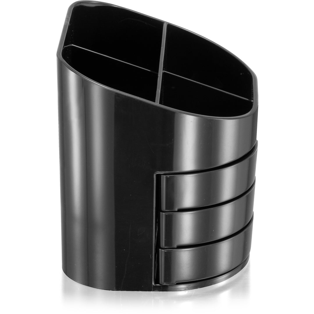 Image of Officemate Double Supply Organizer, 11-Compartments, 6 Drawers, Plastic, 6.5 x 4.75 x 5.75, Black