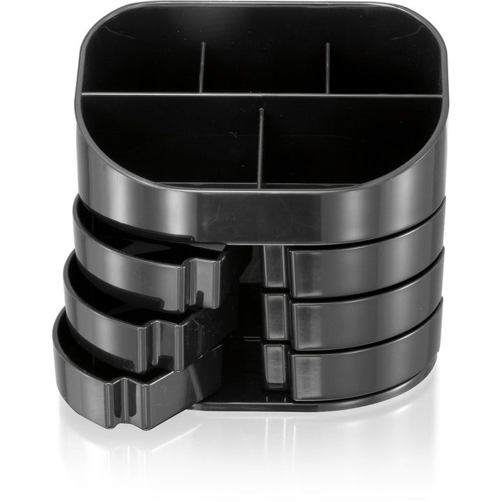 Image of Officemate Double Supply Organizer, 11-Compartments, 6 Drawers, Plastic, 6.5 x 4.75 x 5.75, Black