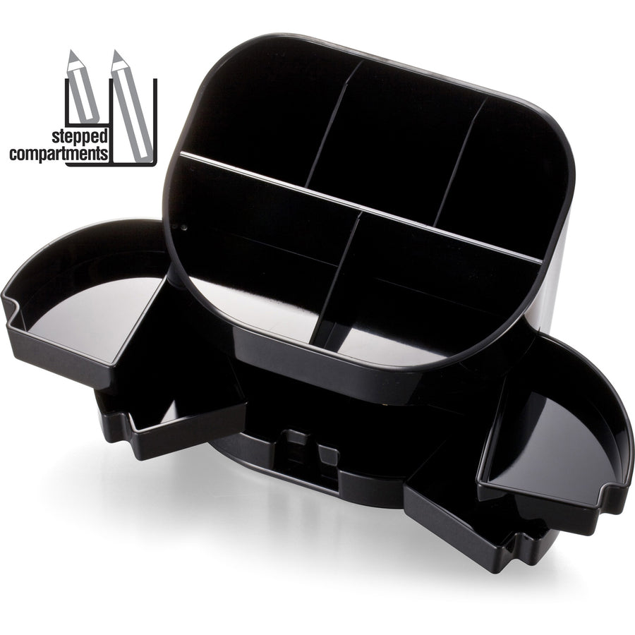 Image of Officemate Double Supply Organizer, 11-Compartments, 6 Drawers, Plastic, 6.5 x 4.75 x 5.75, Black