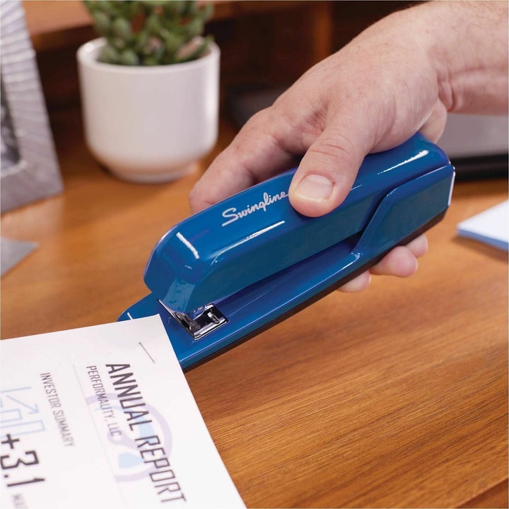 Image of Swingline® Stapler, 25 Sht Cap, Full-strip, 210 Staples, Royal Blue