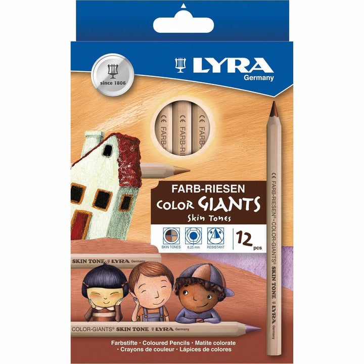Image of Dixon® Color Pencils,Hexagon, 6.25mm Core,12/ST,Skin Tones