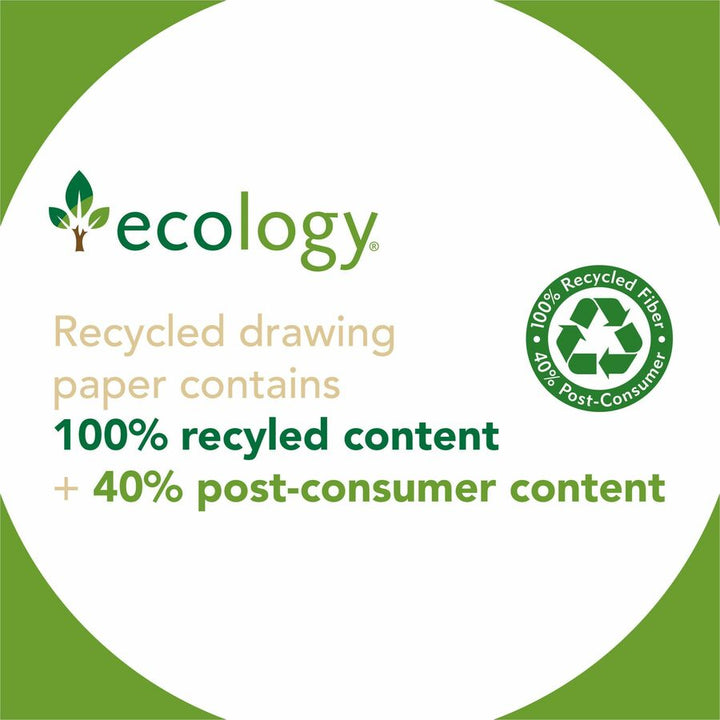 Image of Pacon® Drawing Paper, Recycled, 60lb, 12"x18", 500/RM, White
