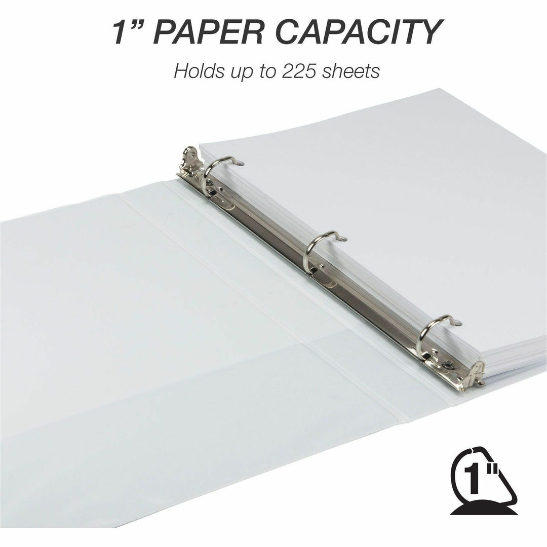 Image of Samsill® Earth's Choice Plant-Based D-Ring View Binder, 3 Rings, 1" Capacity, 11 x 8.5, White