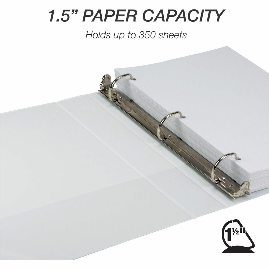 Image of Samsill® Earth's Choice Plant-Based D-Ring View Binder, 3 Rings, 1.5" Capacity, 11 x 8.5, White
