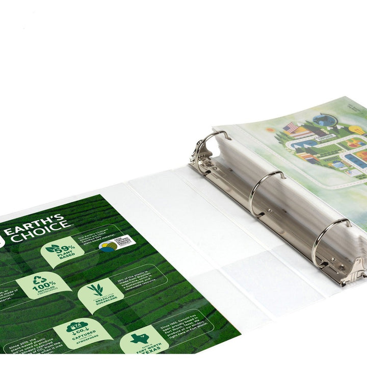 Image of Samsill® Earth's Choice Plant-Based D-Ring View Binder, 3 Rings, 2" Capacity, 11 x 8.5, White