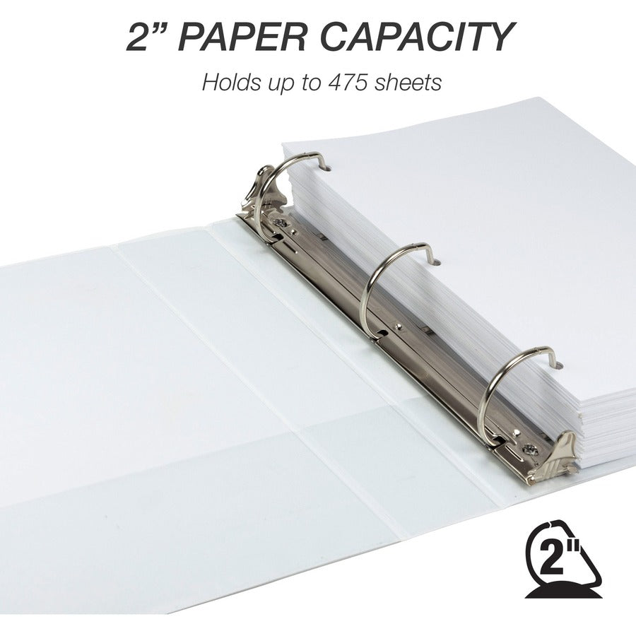 Image of Samsill® Earth's Choice Plant-Based D-Ring View Binder, 3 Rings, 2" Capacity, 11 x 8.5, White