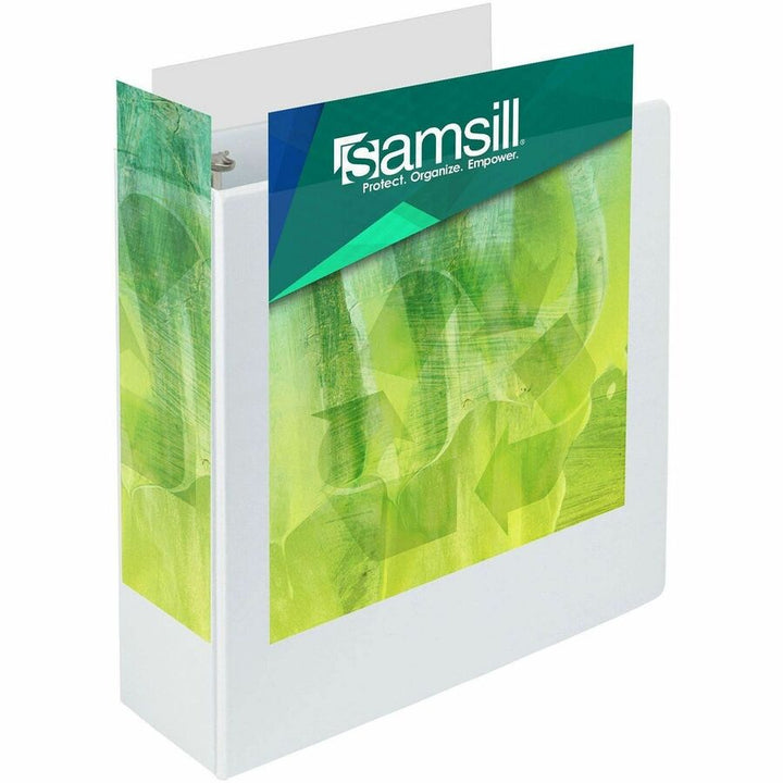 Image of Samsill® D-Ring View Binders, 4" Capacity, 11"x8-1/2", White