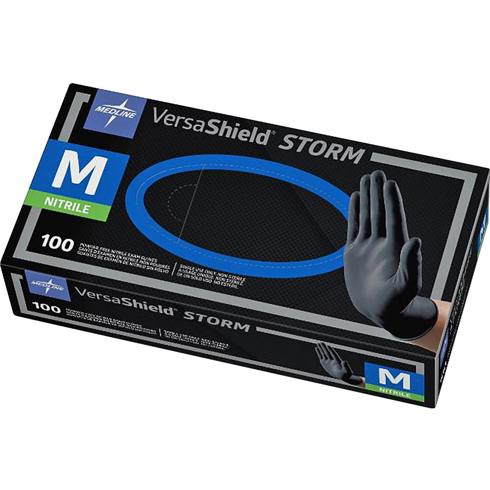 Image of Medline Nitrile Exam Gloves, Powder Free, Medium, 100/BX