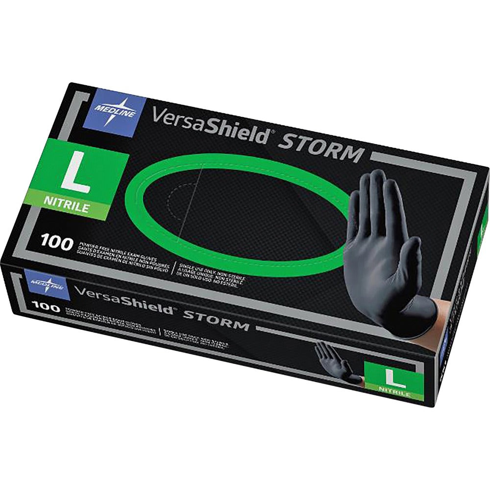 Image of Medline Nitrile Exam Gloves, Powder Free, Large, 100/BX