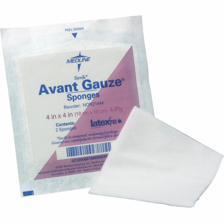 Image of Medline Gauze Sponges,Nonwoven,Nonsterile,4"x4",4-Ply200/BX,White