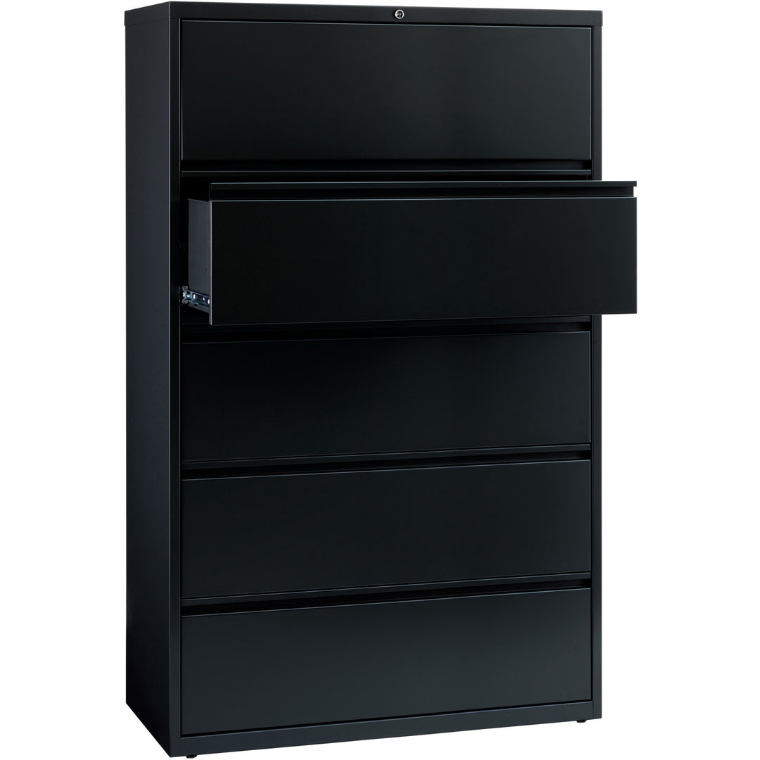 Image of Lorell Lateral File,5-Drawer,42"x18-5/8"x67-5/8",Black