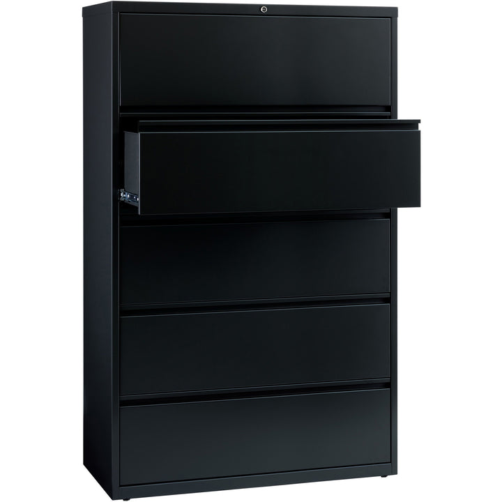 Image of Lorell Lateral File,5-Drawer,42"x18-5/8"x67-5/8",Black