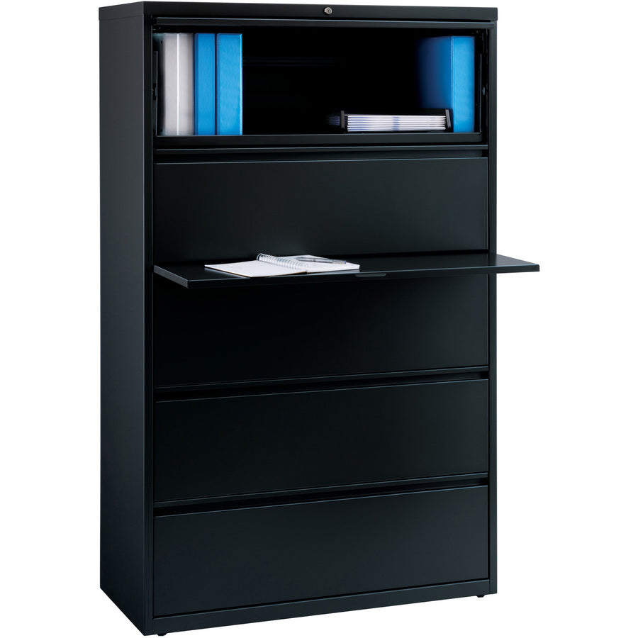Image of Lorell Lateral File,5-Drawer,42"x18-5/8"x67-5/8",Black