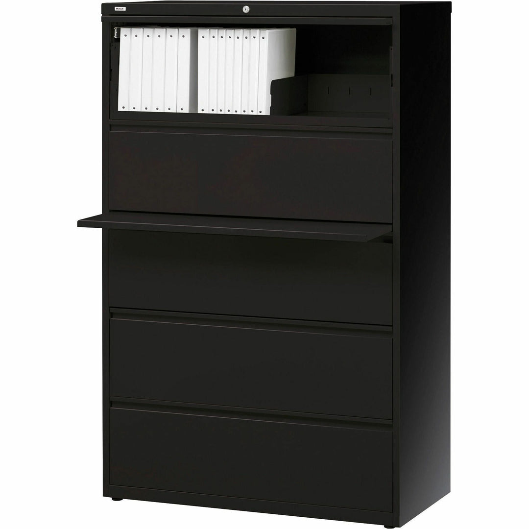 Image of Lorell Lateral File,5-Drawer,42"x18-5/8"x67-5/8",Black
