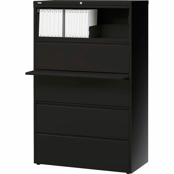 Image of Lorell Lateral File,5-Drawer,42"x18-5/8"x67-5/8",Black