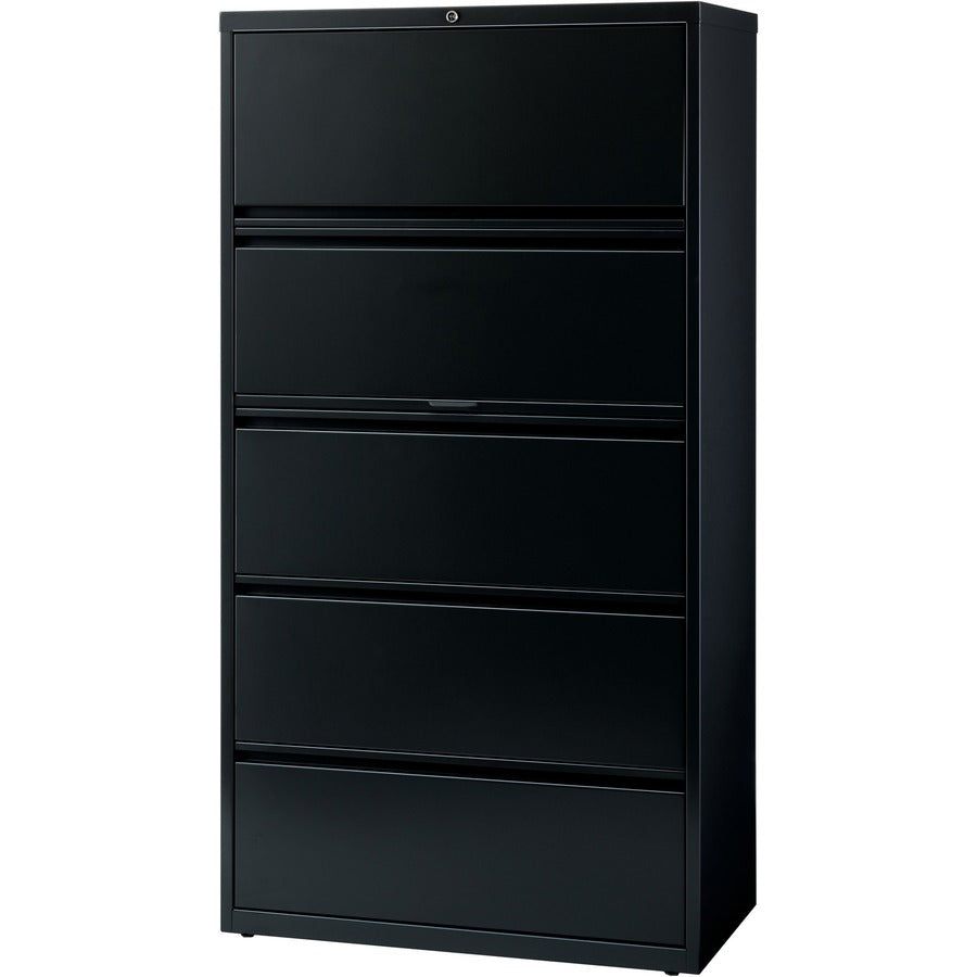 Image of Lorell Lateral File,5-Drawer,36"x18-5/8"x67-5/8",Black