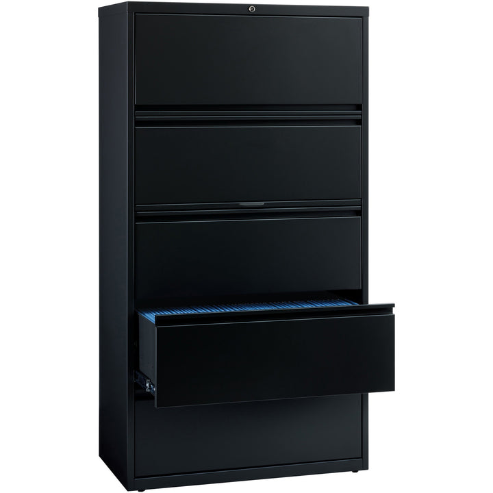 Image of Lorell Lateral File,5-Drawer,36"x18-5/8"x67-5/8",Black