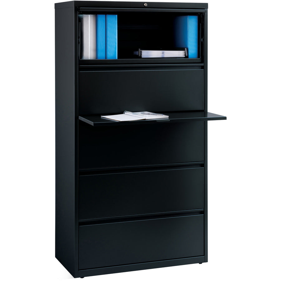 Image of Lorell Lateral File,5-Drawer,36"x18-5/8"x67-5/8",Black