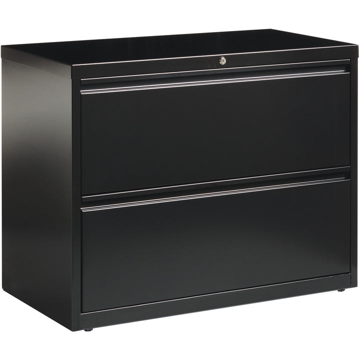 Image of Lorell Lateral File, 2-Drawer, 36"x18-5/8"x28", Black