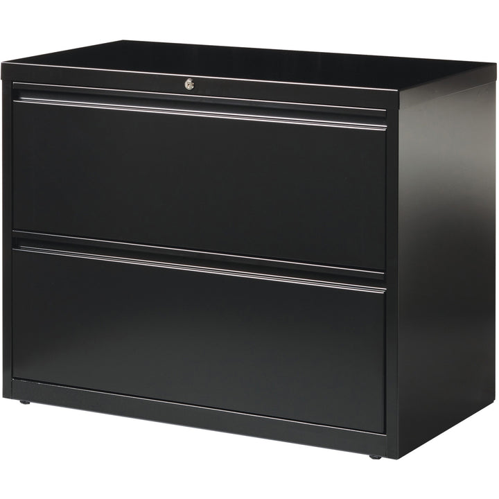 Image of Lorell Lateral File, 2-Drawer, 36"x18-5/8"x28", Black