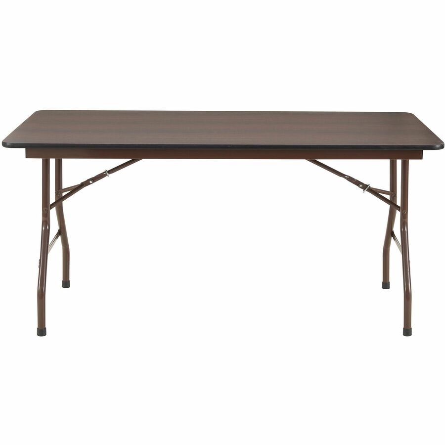 Image of Lorell Folding Table, 60"x30"x29", Mahogany