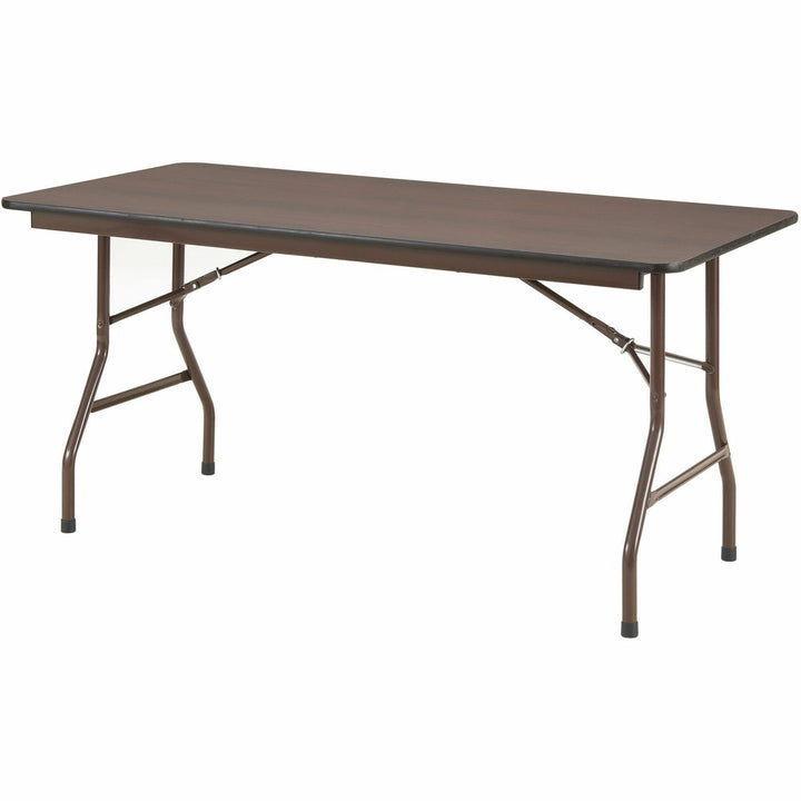 Image of Lorell Folding Table, 60"x30"x29", Mahogany