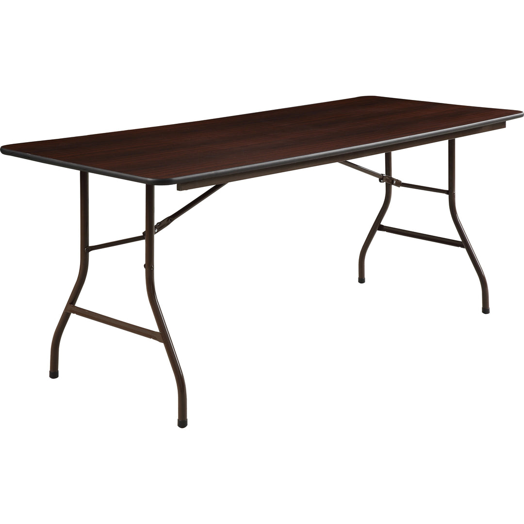 Image of Lorell Folding Table, 72"x30"x29", Mahogany