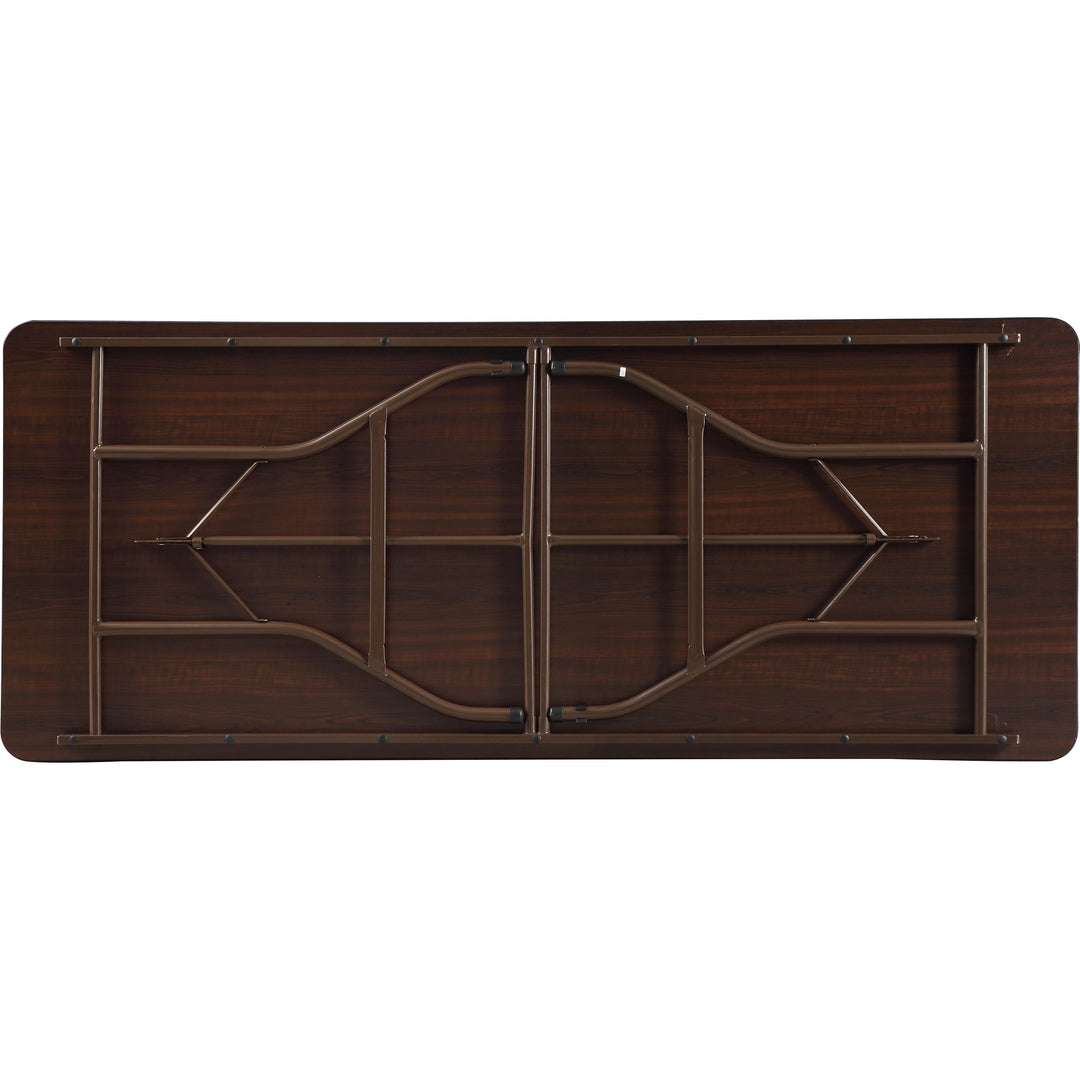 Image of Lorell Folding Table, 72"x30"x29", Mahogany
