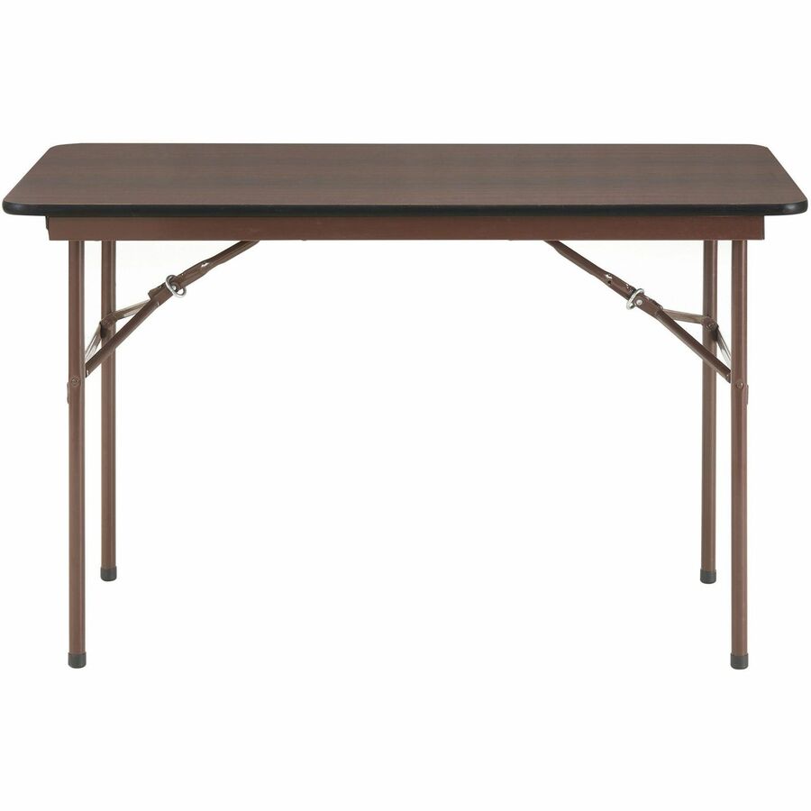 Image of Lorell Folding Table, 48"x24"x29", Mahogany