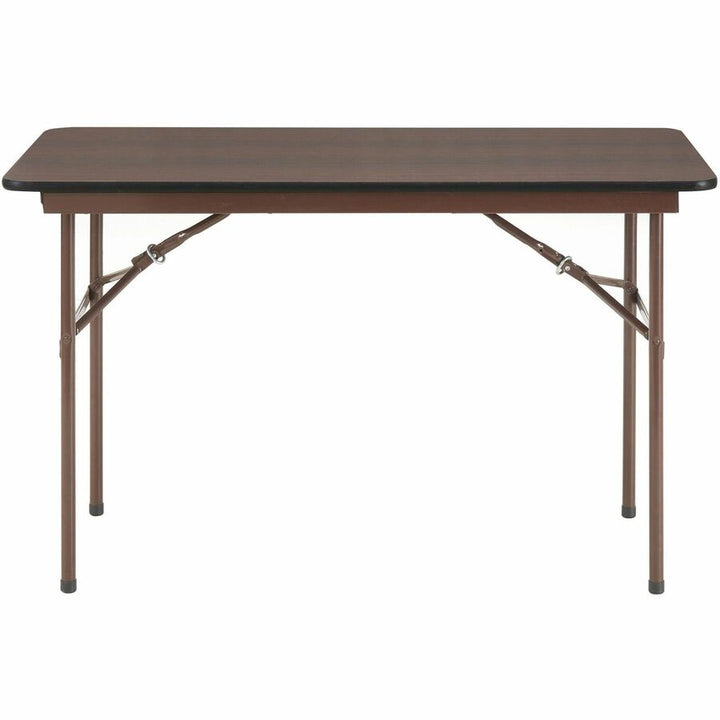 Image of Lorell Folding Table, 48"x24"x29", Mahogany