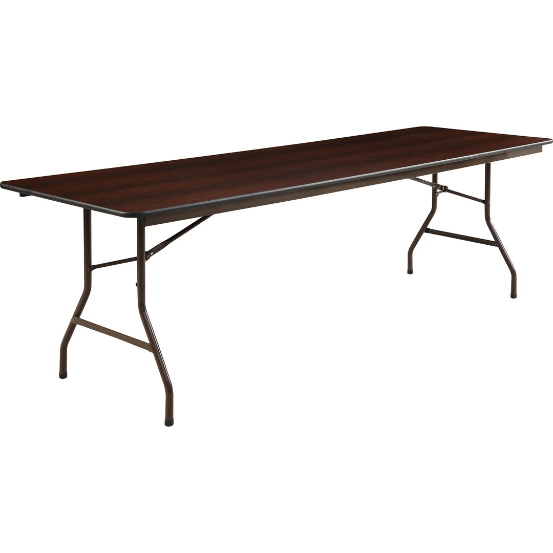 Image of Lorell Folding Table, 96"x30"x29", Mahogany
