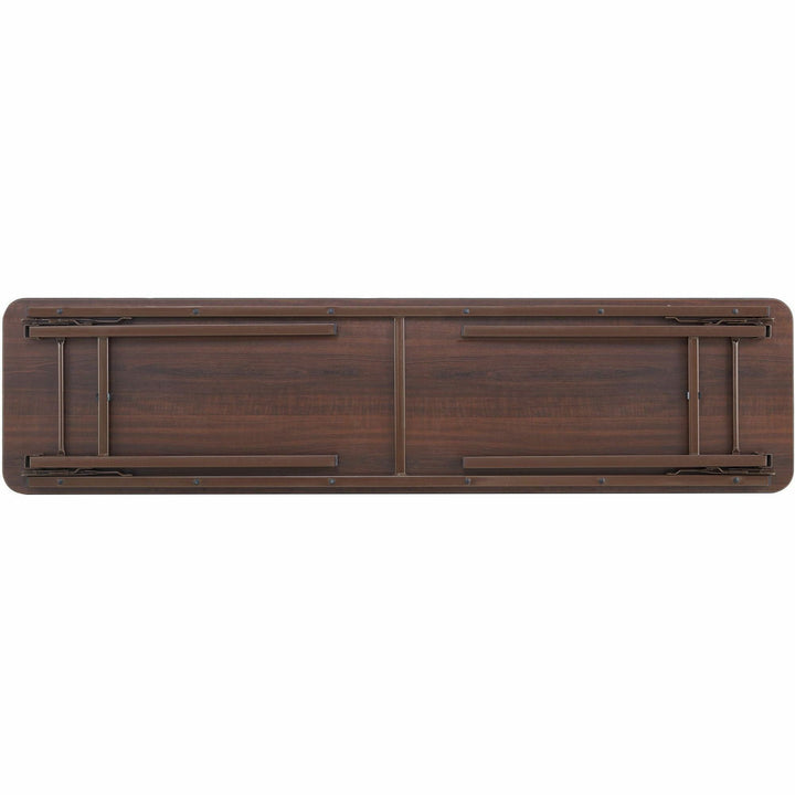 Image of Lorell Folding Table, 96"x30"x29", Mahogany