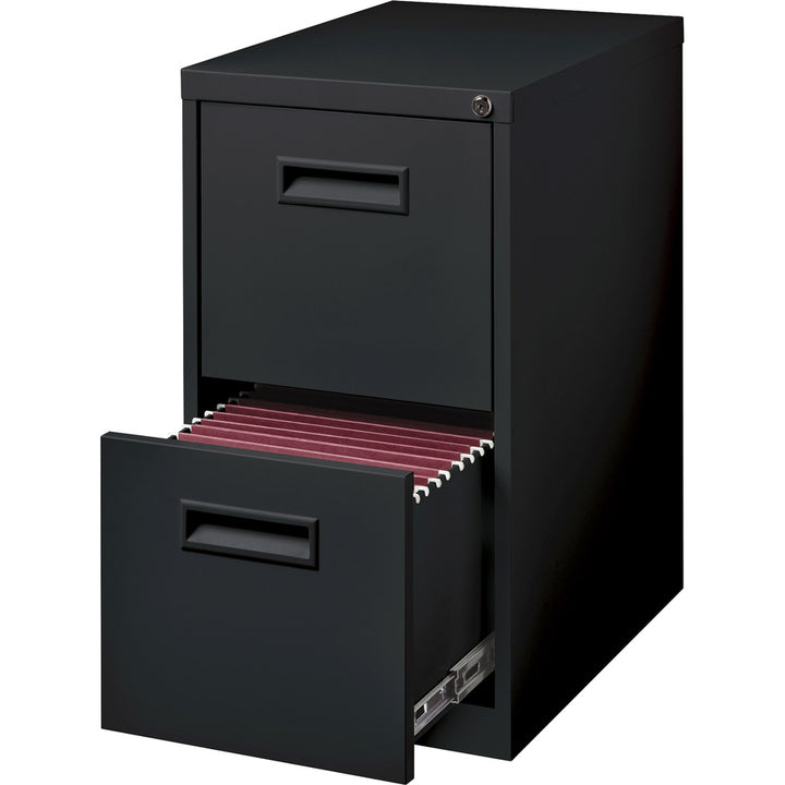 Image of Lorell Mobile Pedestal, Recessed Pull, F/F, 15"x19"x27-3/4", Black