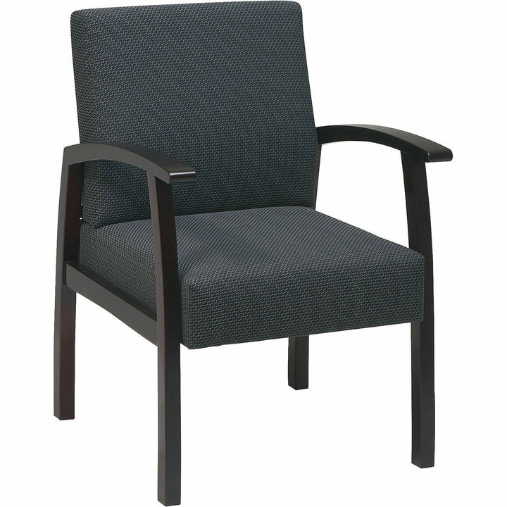 Image of Lorell Guest Chairs, 24"x25"x35-1/2", Charcoal/Mahogany frame