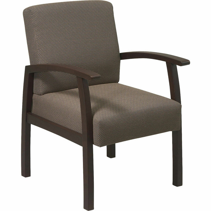 Image of Lorell Guest Chairs, 24"x25"x35-1/2", Taupe/Espresso frame