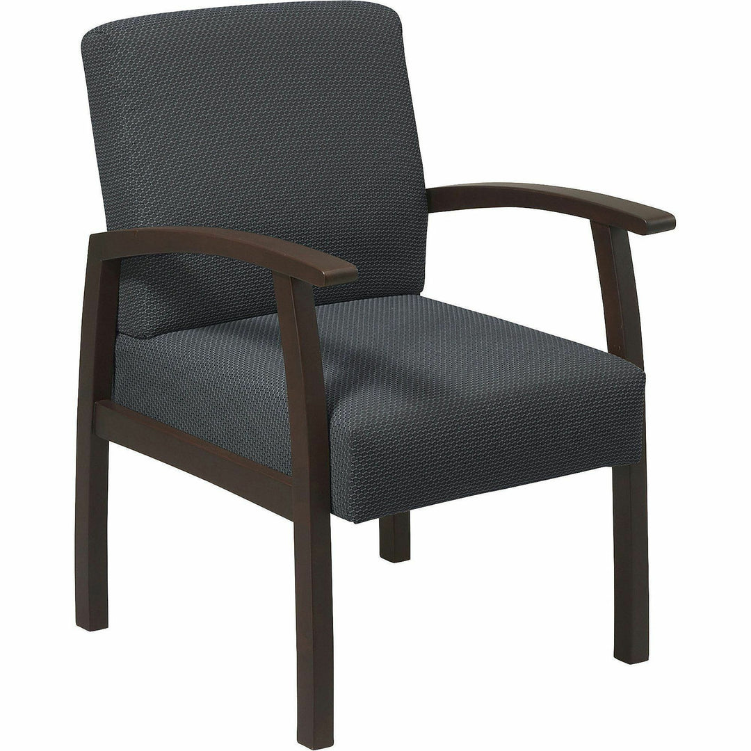 Image of Lorell Guest Chairs, 24"x25"x35-1/2", Charcoal/Espresso frame