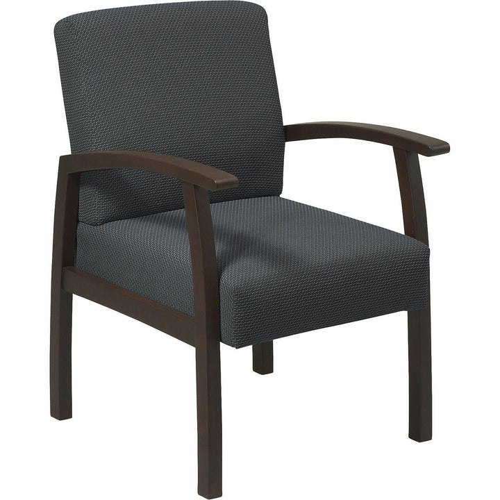 Image of Lorell Guest Chairs, 24"x25"x35-1/2", Charcoal/Espresso frame