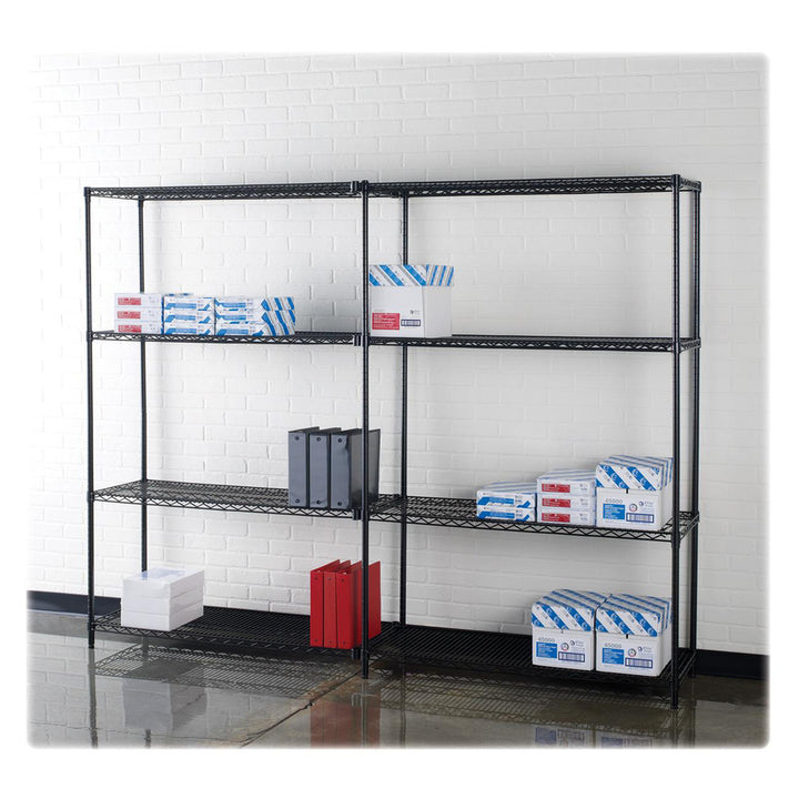 Image of Lorell Shelving,Wire,4 Shelves/4 Posts,36"x24"x72",BK