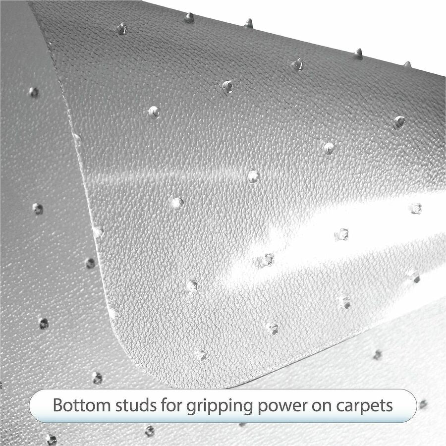 Image of Lorell 69156 Corner Workstation Chair Mat for Medium-Pile Carpet, 48" x 60"