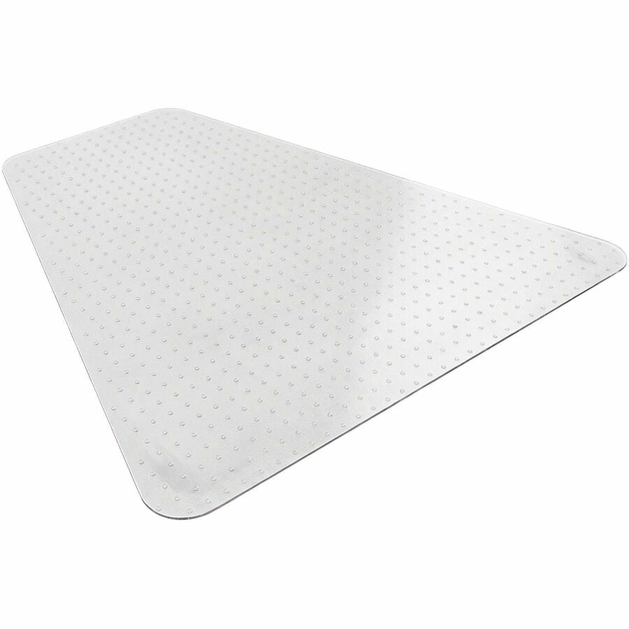 Image of Lorell 69156 Corner Workstation Chair Mat for Medium-Pile Carpet, 48" x 60"