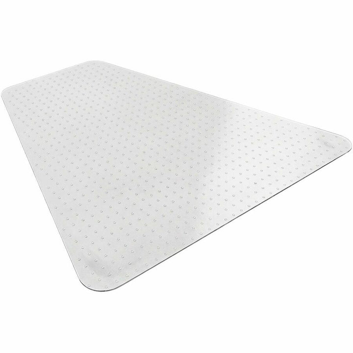 Image of Lorell 69156 Corner Workstation Chair Mat for Medium-Pile Carpet, 48" x 60"