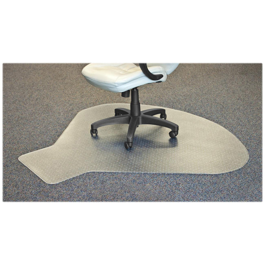 Image of Lorell L-Workstation Chairmat, Med. Pile,60"x66", Lip 20"x12", CL