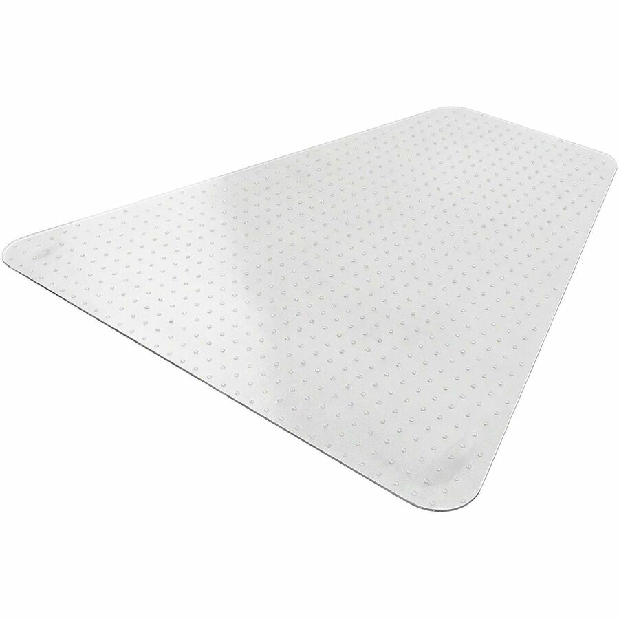 Image of Lorell 69156 Corner Workstation Chair Mat for Medium-Pile Carpet, 48" x 60"