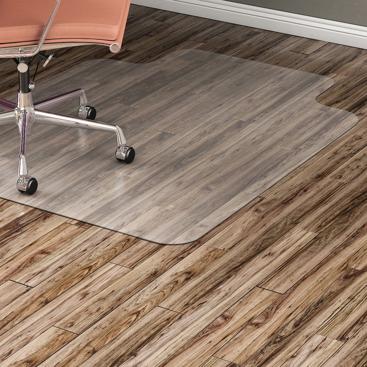 Image of Lorell Hard Floor Chairmat,Str Edge,45"x53",Wide Lip 25"x12",CL
