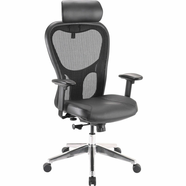 Image of Lorell Executive High-Back Chair, 24-7/8"x23-5/8"x52-7/8", Black